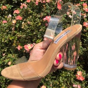 Steve Madden Clearer Clear Heels